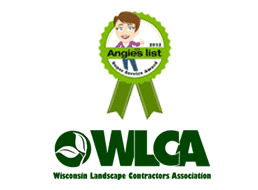 Angie's List Super Service Award and Wisconsin Landscape Contractors Association Logo