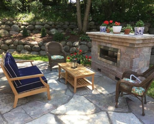 Built-in Outdoor Fireplace